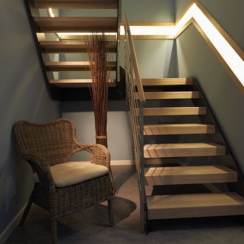 Escalier quart tournant - LOFT-5150A - Créateur d'escaliers Treppenmeister - à marches en bois / structure en métal / résidentiel