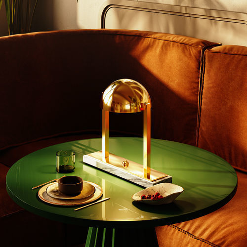 Lampe de table - DIANE - lumen center italia srl - en laiton / en marbre / contemporaine