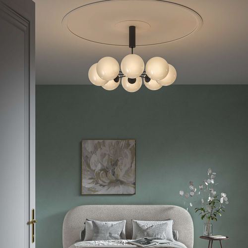 Lustre contemporain - PLANETS 08 - lumen center italia srl - en laiton / 8 ampoules / à boules