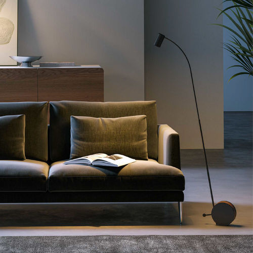 Lampe sur pied - CHIOCCIOLA 09 - lumen center italia srl - en métal / en noyer / contemporaine
