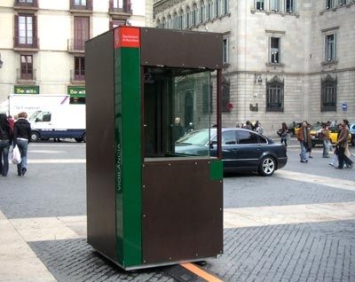 Kiosque d'information - CUBIC 5 - URBADIS Microarquitectura - en métal