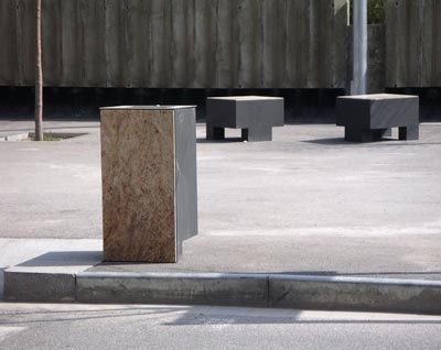 Poubelle publique - AJC - URBADIS Microarquitectura - en pierre naturelle / contemporaine / simple