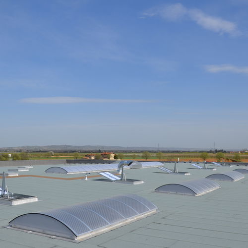 Toit vitré en aluminium - ECOFIL - Kingspan Light + Air - en polycarbonate