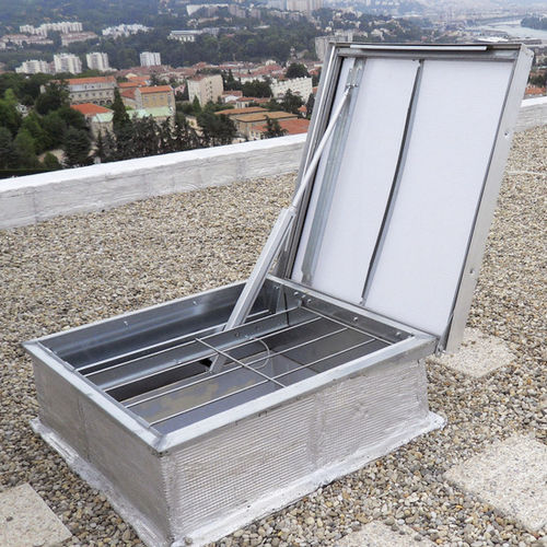 Trappe de désenfumage aluminium - ECOFEU 110 SCE - Kingspan Light + Air - en polycarbonate / dispositif d'évacuation des fumées et de la chaleur