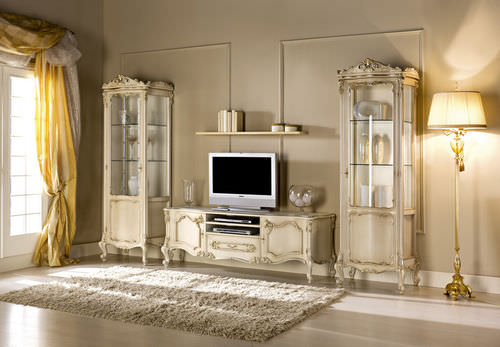 Meuble TV design nouveau baroque - BAROQUE - GUERRA VANNI - en bois