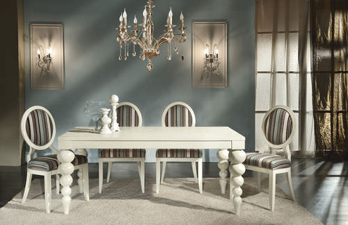 Table à manger contemporaine - GLAM & CHIC - GUERRA VANNI - en bois / rectangulaire / résidentielle
