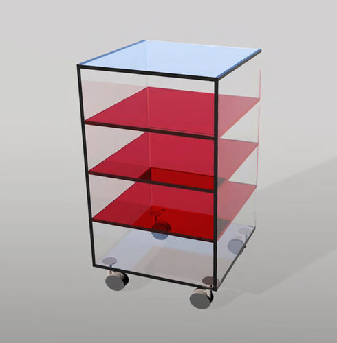 Étagère à roulettes - TI VEDO - VB Glass - contemporaine / en verre
