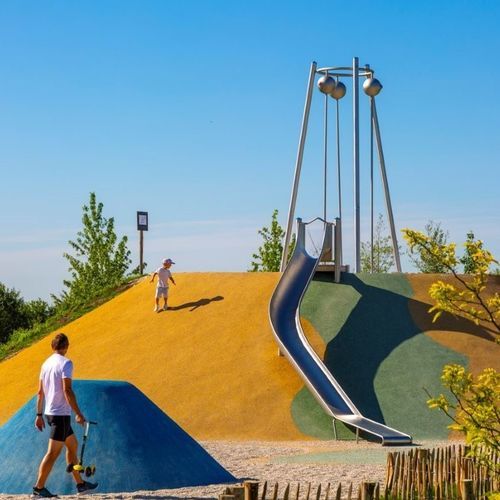 Toboggan droit - Pro Urba - Aqua Pro Urba - tournant / pour aire de jeux / en acier inoxydable