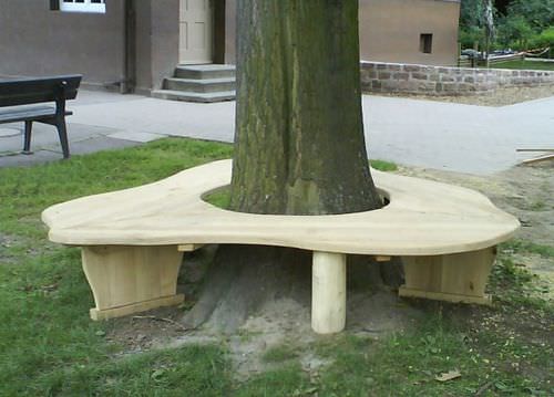 Corset d'arbre en bois - ROUND F2-2 - Pro Urba - Aqua Pro Urba - avec banc public intégré