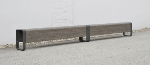 Banc public contemporain - MIRAMONDO : LA SUPERFINE HPL   - Pro Urba - Aqua Pro Urba - en bois / en métal