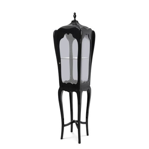 Vitrine design nouveau baroque - PALATINO SLIM - BOCA DO LOBO - sur pieds hauts / en verre / en bois laqué