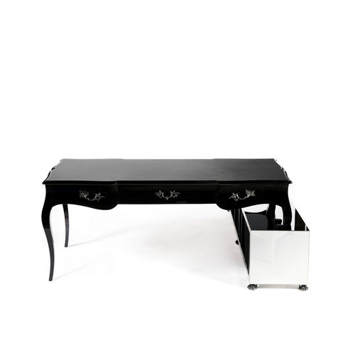 Bureau sur pied - BOULEVARD - BOCA DO LOBO - classique / en acajou / en cuir
