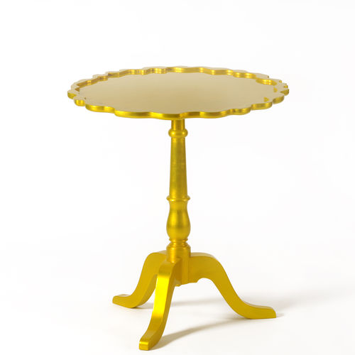 Table d'appoint design nouveau baroque - SHIELD - BOCA DO LOBO - en acajou / avec piètement en acajou / ronde