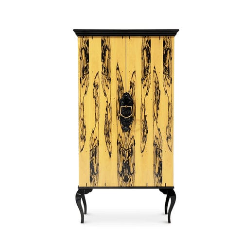 Armoire classique - GUGGENHEIM - BOCA DO LOBO - en bois laqué / à portes battantes / professionnelle