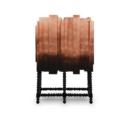 Buffet sur pieds hauts - D. MANUEL - BOCA DO LOBO - design original / en bois laqué / en acajou