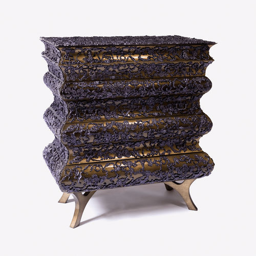 Commode design nouveau baroque - CROCHET - BOCA DO LOBO - en bois doré à la feuille d'or / en bois verni / sur mesure