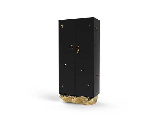 Meuble de rangement de sol - ANGRA - BOCA DO LOBO - contemporain / en bois laqué / en laiton