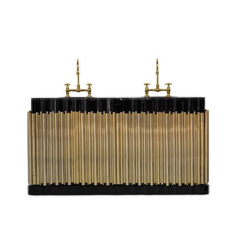 Meuble vasque double - SYMPHONY - BOCA DO LOBO - à poser / en bois / en laiton