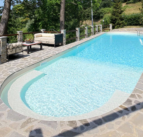 Piscine sur mesure - Seabeach - Piscine Acquaform - margelle intégrée / d'extérieur / enterrée