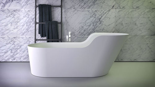 Baignoire ovale - GLOW SYMETRICAL - KNIEF & CO. GmbH - à poser / en résine acrylique / en Solid Surface