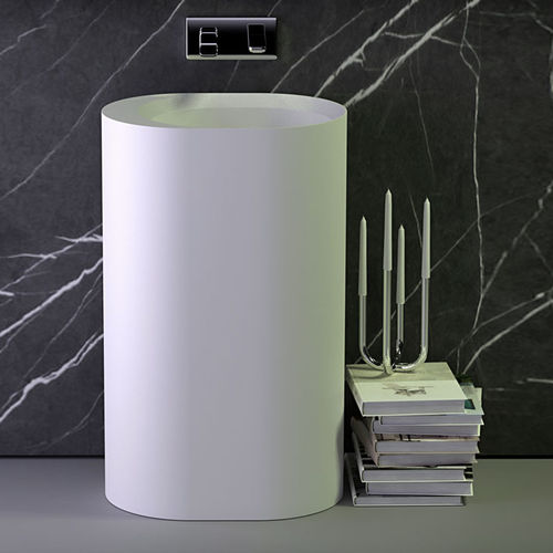 Vasque sur pied - PEARL - KNIEF & CO. GmbH - en Solid Surface / ovale / contemporaine