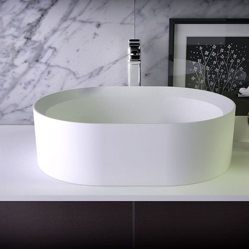 Vasque à poser - GLOW - KNIEF & CO. GmbH - en Solid Surface / ovale / contemporaine