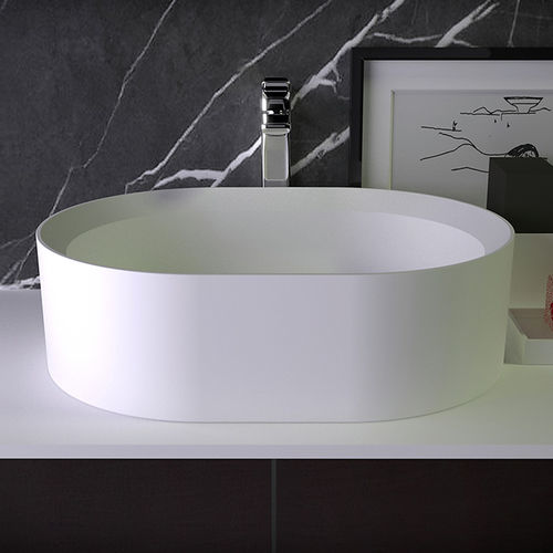 Vasque à poser - PEARL - KNIEF & CO. GmbH - en Solid Surface / ovale / contemporaine