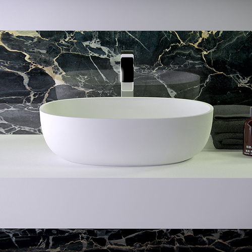 Vasque à poser - PRIME - KNIEF & CO. GmbH - en Solid Surface / ovale / contemporaine