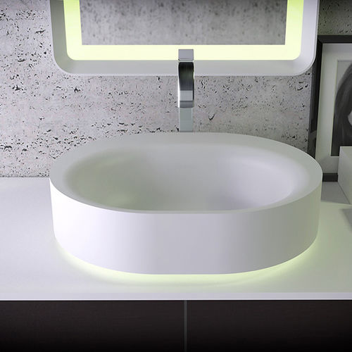 Vasque à poser - MOON - KNIEF & CO. GmbH - en Solid Surface / ovale / contemporaine