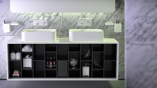 Meuble vasque mural - BOXES - KNIEF & CO. GmbH - en Solid Surface / contemporain / avec tiroirs