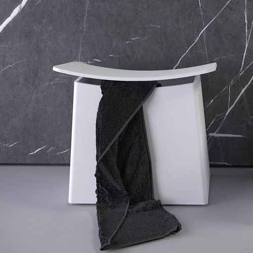 Tabouret contemporain - ROUND - KNIEF & CO. GmbH - en Solid Surface / blanc