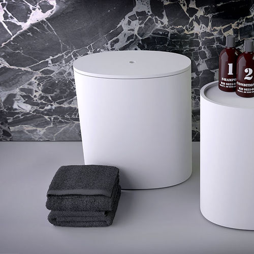 Tabouret contemporain - OVAL - KNIEF & CO. GmbH - en Solid Surface / de salle de bain / blanc