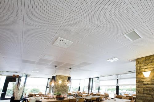 Faux-plafond en MDF stratifié - ODACUSTIC - Oddicini Industrie - en dalles / acoustique / perforé