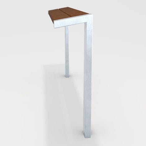 Banc assis-debout - SKOP - NORCOR MOB.URBAIN - contemporain / en bois / en acier inoxydable