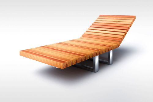 Chaise longue contemporaine - TORD-2018 - NORCOR MOB.URBAIN - en teck / pour établissement public / écolabel FSC