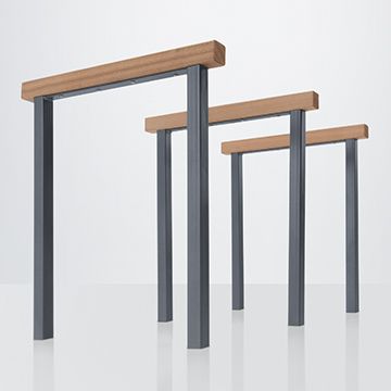 Appui-vélo au sol - NOVUM-2018 - NORCOR MOB.URBAIN - pour espace public / en bois / en acier thermolaqué