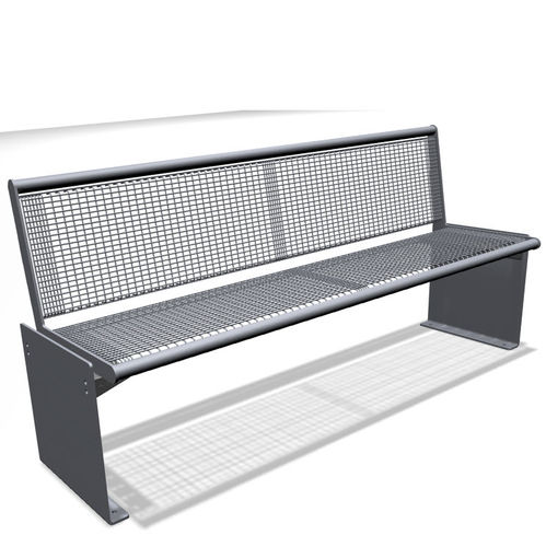 Banc public contemporain - CONTEMPLA-METAL - NORCOR MOB.URBAIN - en tôle d'acier / en acier / en maille