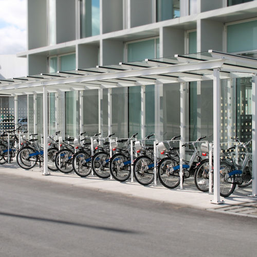 Abri vélo modulaire - 5-GLS - NORCOR MOB.URBAIN - en acier / pour espace public / pour les zones urbaines