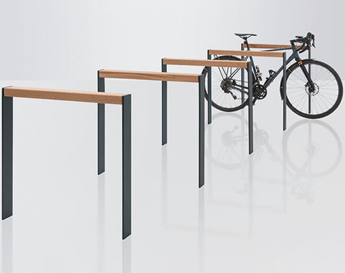 Appui-vélo au sol - BING - NORCOR MOB.URBAIN - pour espace public / en bois / en acier thermolaqué