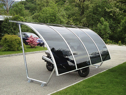 Abri vélo couverture en polycarbonate - type 12-TUBO - NORCOR MOB.URBAIN - modulaire / en acier / pour espace public