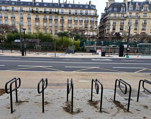 Appui-vélo au sol - TROMBONEO - NORCOR MOB.URBAIN - pour espace public / en acier galvanisé / en acier thermolaqué