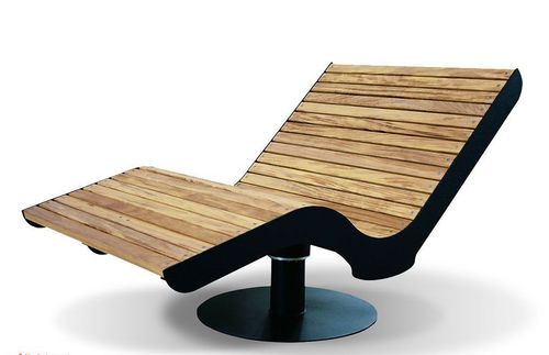 Bain de soleil contemporain - TANGO - NORCOR MOB.URBAIN - en pin / en acier galvanisé / en acier thermolaqué