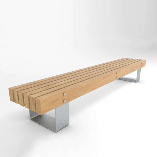 Banc public contemporain - XXL-FF 3m/2m - NORCOR MOB.URBAIN - en acier galvanisé / en pin / en bois exotique