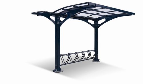 Abri vélo couverture en polycarbonate - 21-H - NORCOR MOB.URBAIN - design / modulaire / en acier