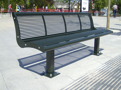 Banc public classique - CORSO - NORCOR MOB.URBAIN - en acier peint / avec dossier / sans accoudoirs