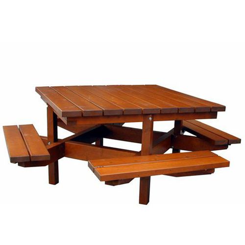 Ensemble table et bancs rustique - OCHO-S - NORCOR MOB.URBAIN - en bois / pour enfant / d'extérieur