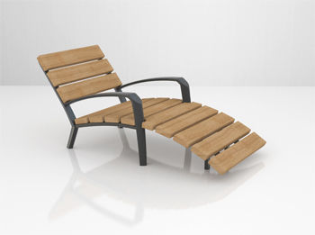 Bain de soleil contemporain - TRANQUILL - NORCOR MOB.URBAIN - en fonte d'aluminium