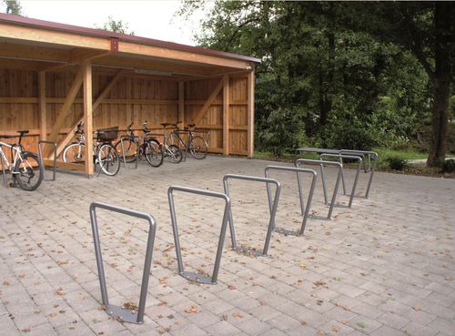 Appui-vélo au sol - TRAPEZIS - NORCOR MOB.URBAIN - pour espace public / en acier / professionnel