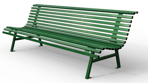 Banc de jardin classique - FONTAINEBLEAU - NORCOR MOB.URBAIN - en acier / avec dossier