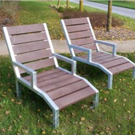 Bain de soleil contemporain - RECYCLE - NORCOR MOB.URBAIN - en plastique recyclé / pour établissement public / pour espace public